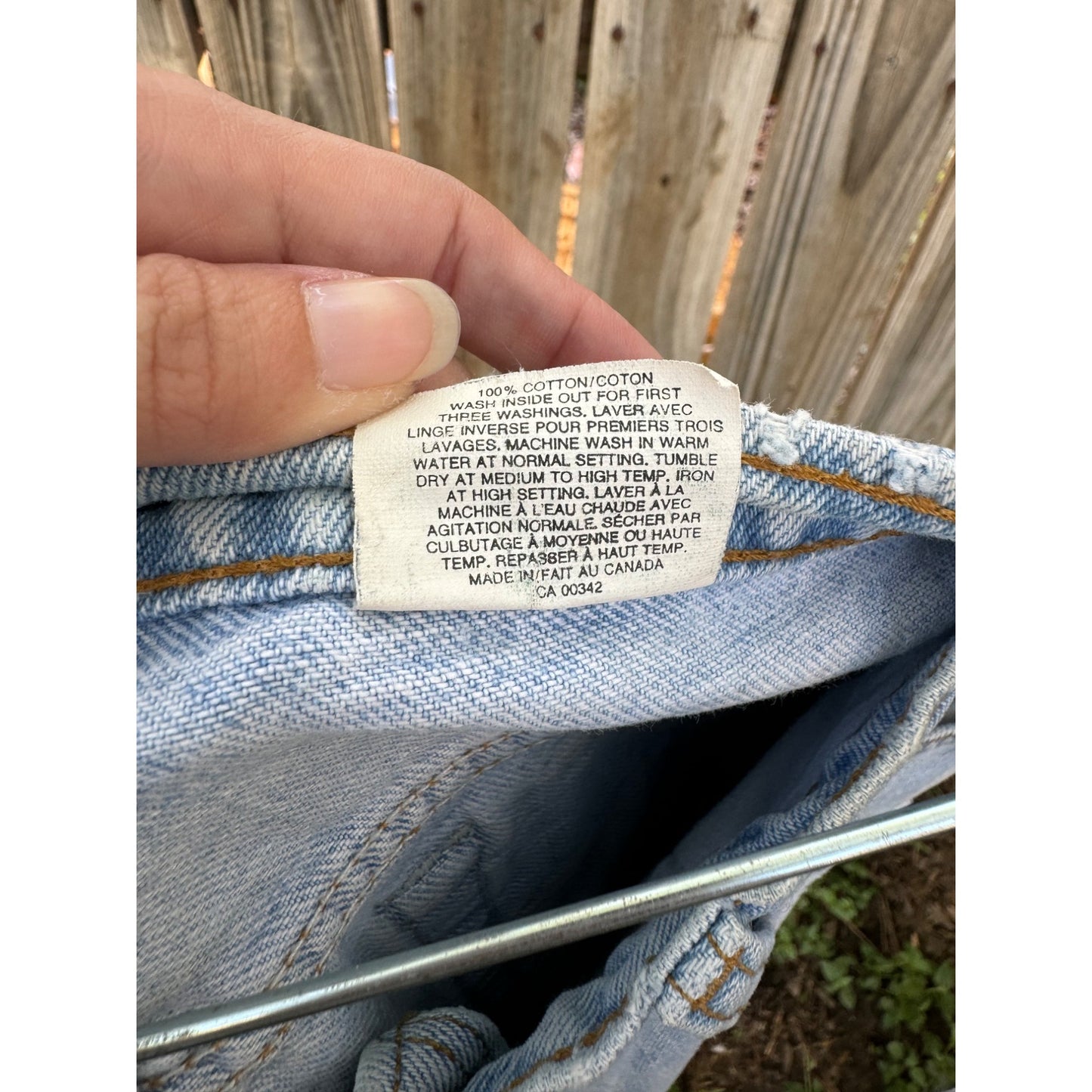 90's Levi's 538 Hiphugger Light Wash Cut Off Raw Hem Denim Shorts 29