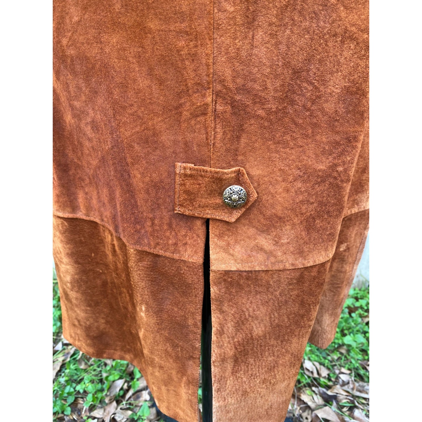 70's Rich Ranch Pig Suede Leather Vest & Skirt Set