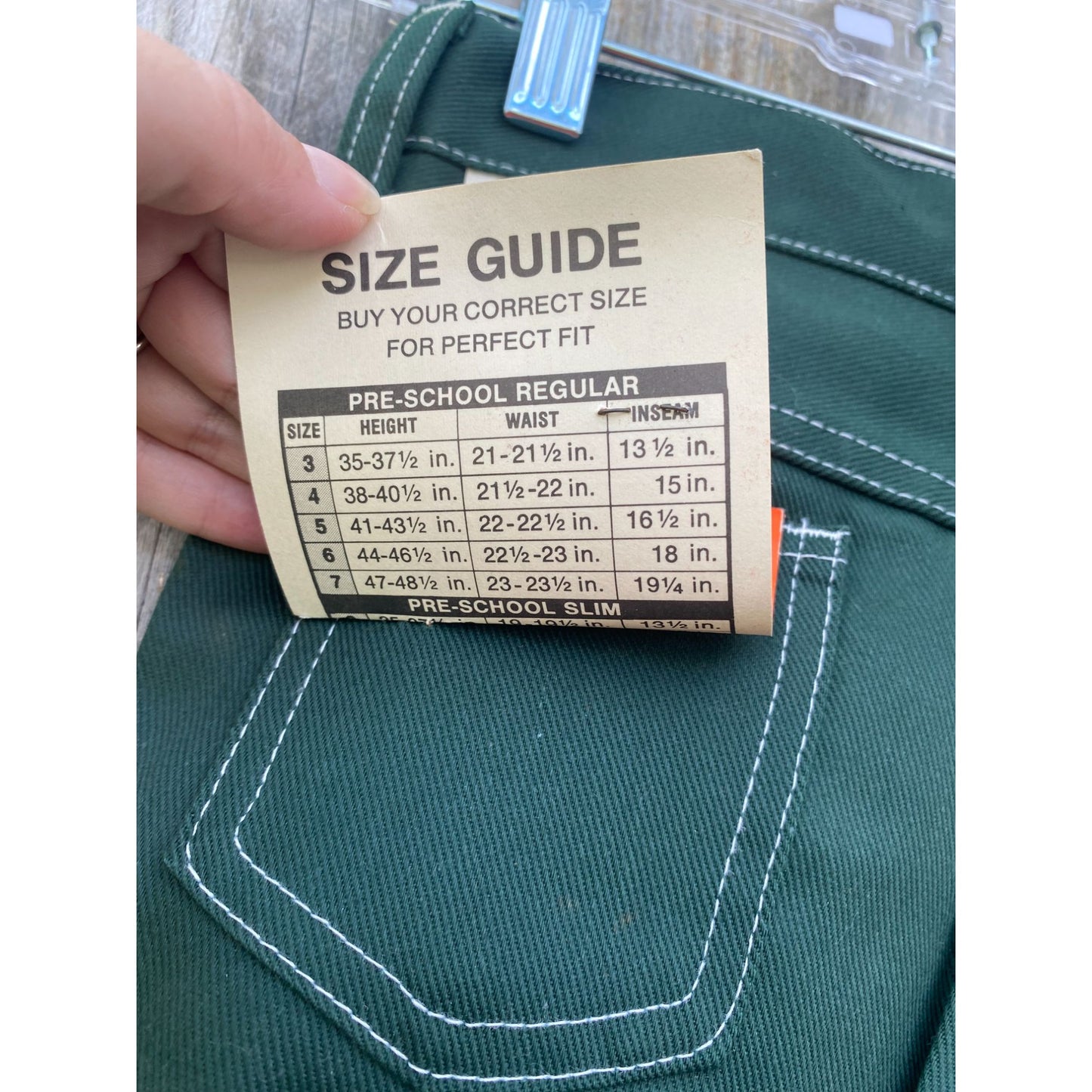 Deadstock 70's JCPenney Green 10oz Denim Western Jeans Flare Bottom 7 Slim
