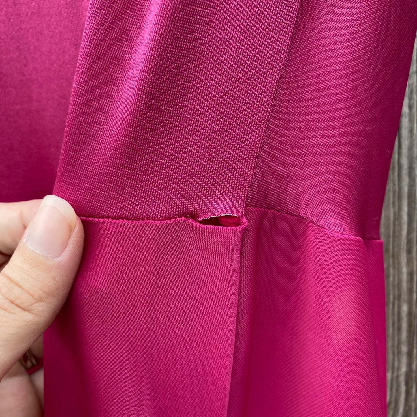 70’s Vintage Fuchsia Pink Lace Maxi Slip Dress