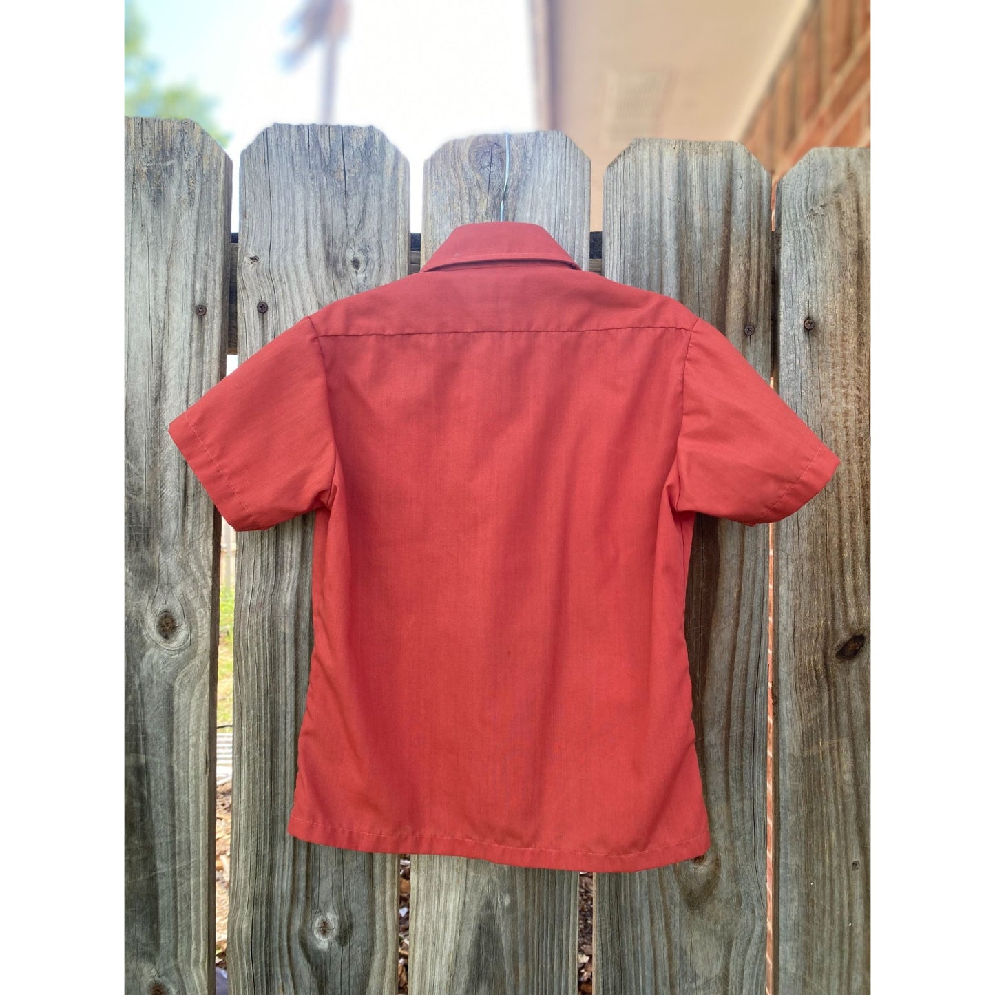 70's Towncraft Penn Prest Coral Button Down Short Sleeve Shirt 6
