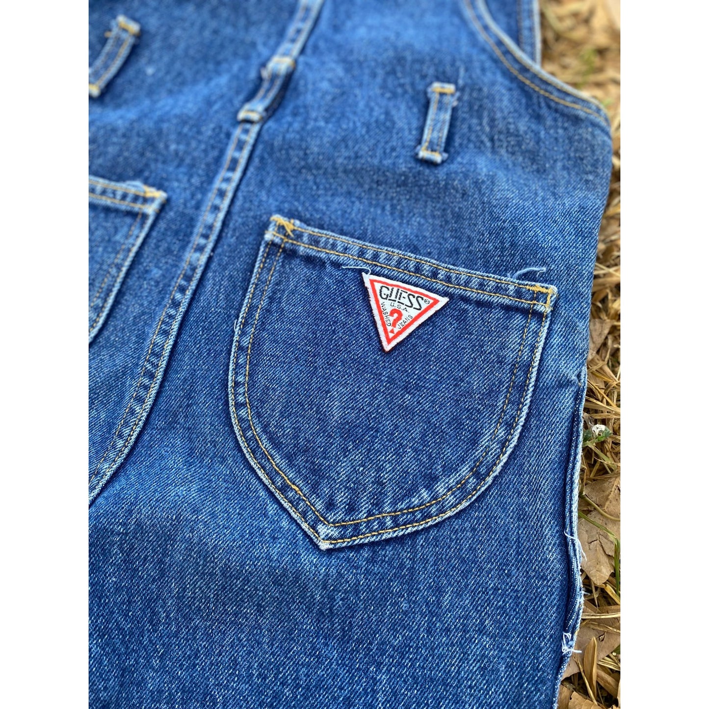 80/90's Guess Girls Denim Jean Overalls Size 10