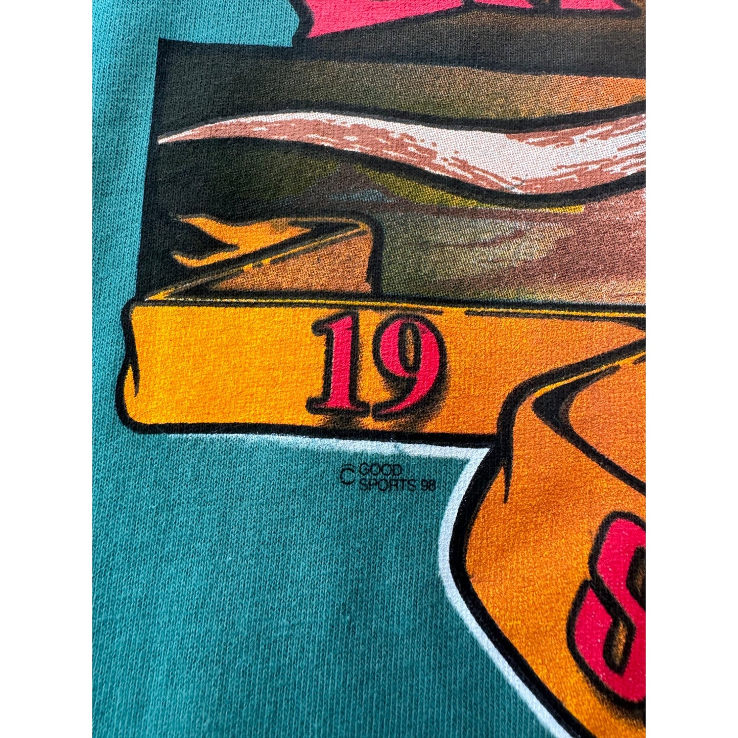 98' Spring Run Laughlin NV Motorcycle Rally Graphic Tee T-Shirt L