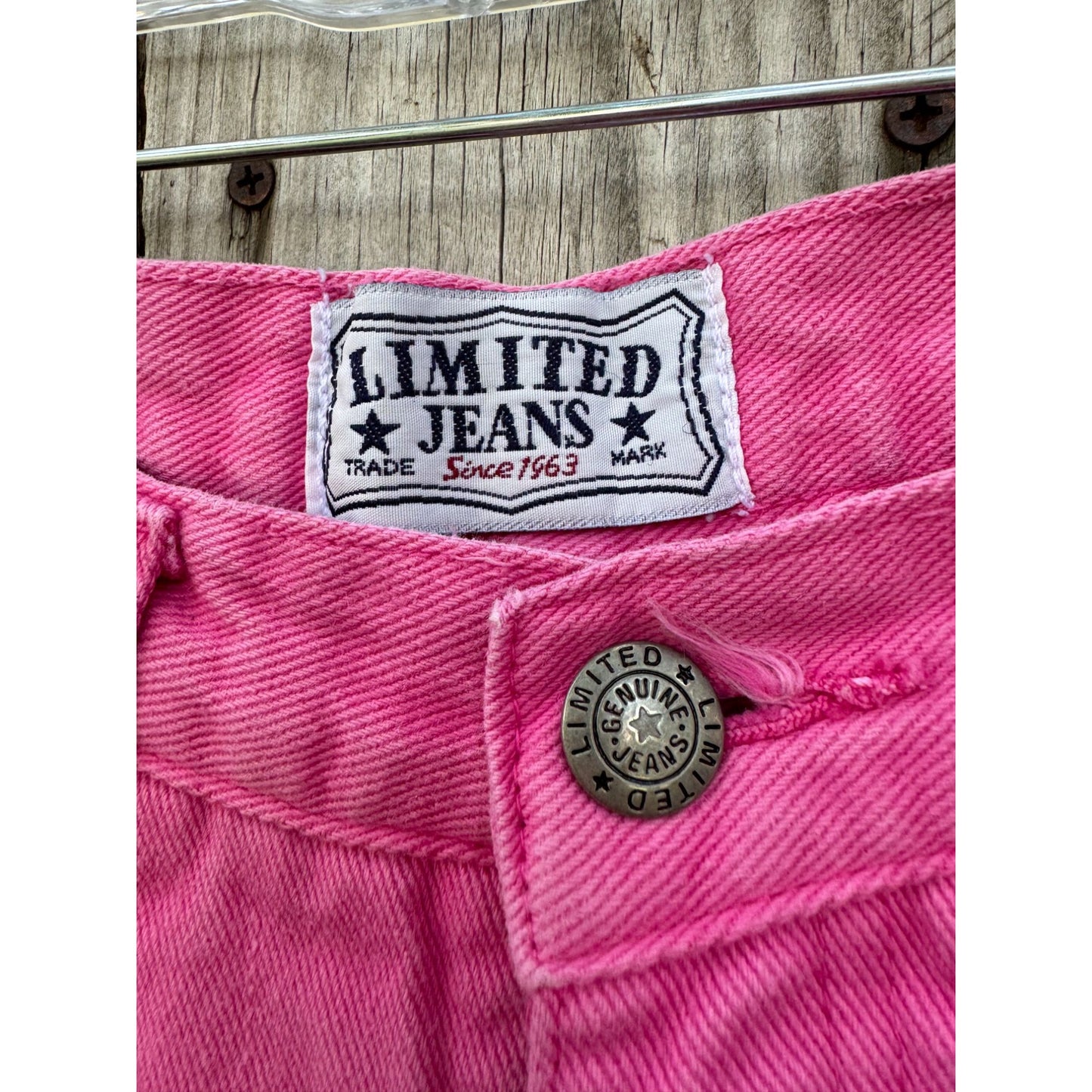 90's Limited Jeans Pink Denim Jean Shorts Jorts Size 10