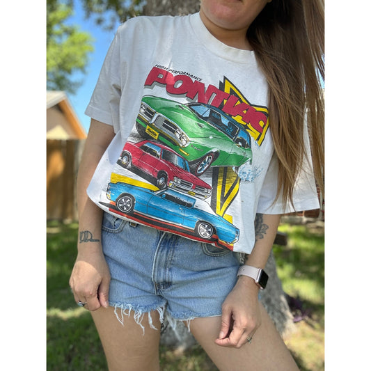 90's High Performance Pontiac Racing Car Tee Single Stitch T-Shirt XL