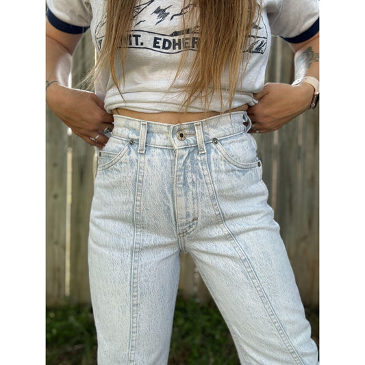 80's Lee Light Wash High Waisted Denim Jeans 5