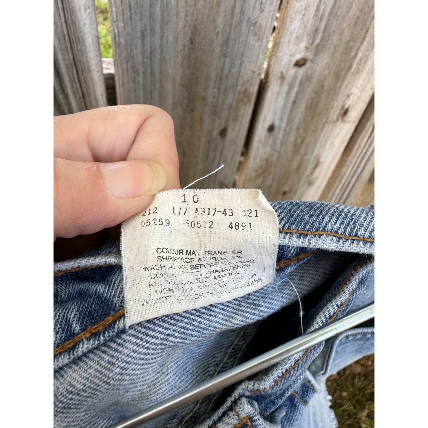 90's Levi's 512 Slim Fit Cut Off Raw Hem Denim Jean Shorts 34