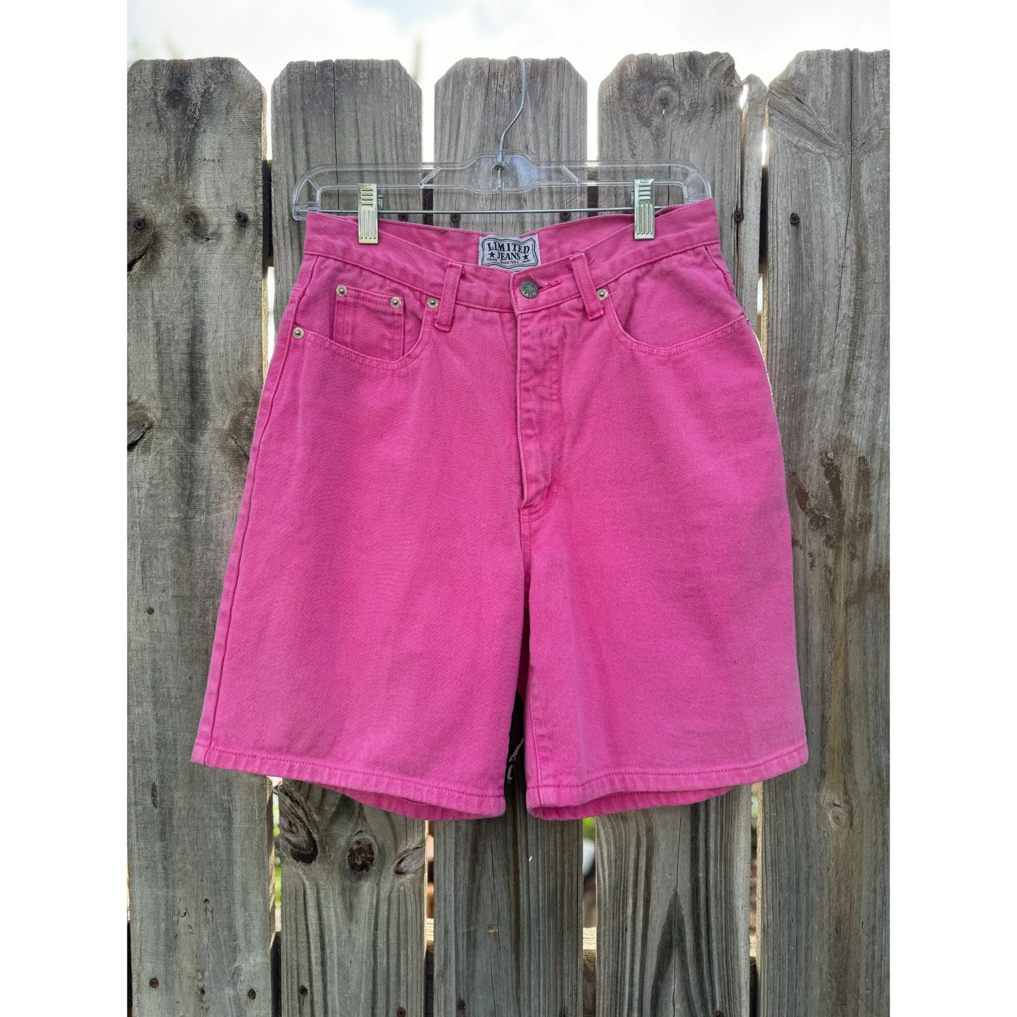 90's Limited Jeans Pink Denim Jean Shorts Jorts Size 10