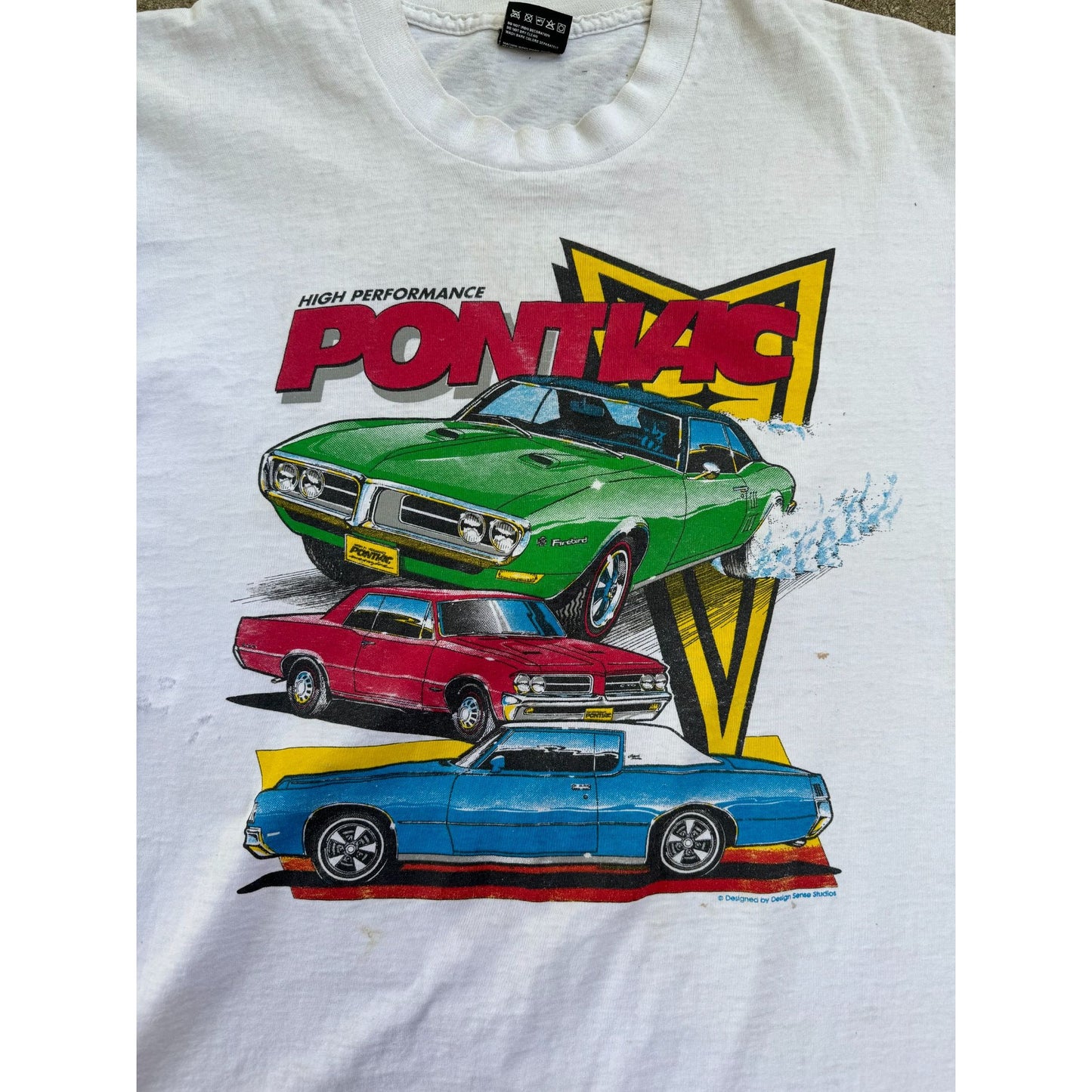 90's High Performance Pontiac Racing Car Tee Single Stitch T-Shirt XL