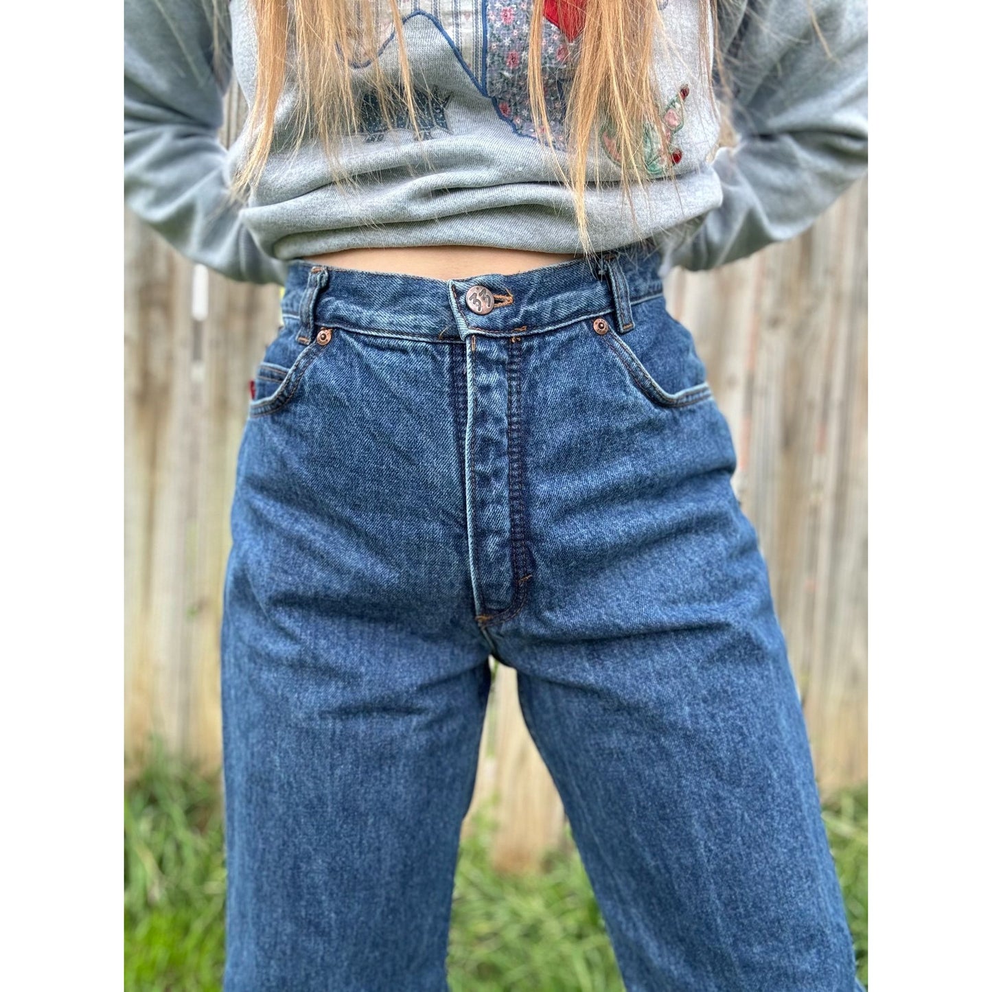 90's 33 Jeans & Sportswear Dark Wash High Rise Denim Jeans 30