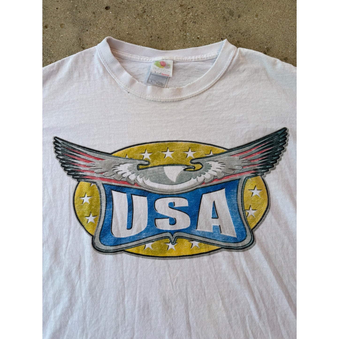 90's Don't Mess With The U.S. Eagle Graphic Tee T-Shirt Large