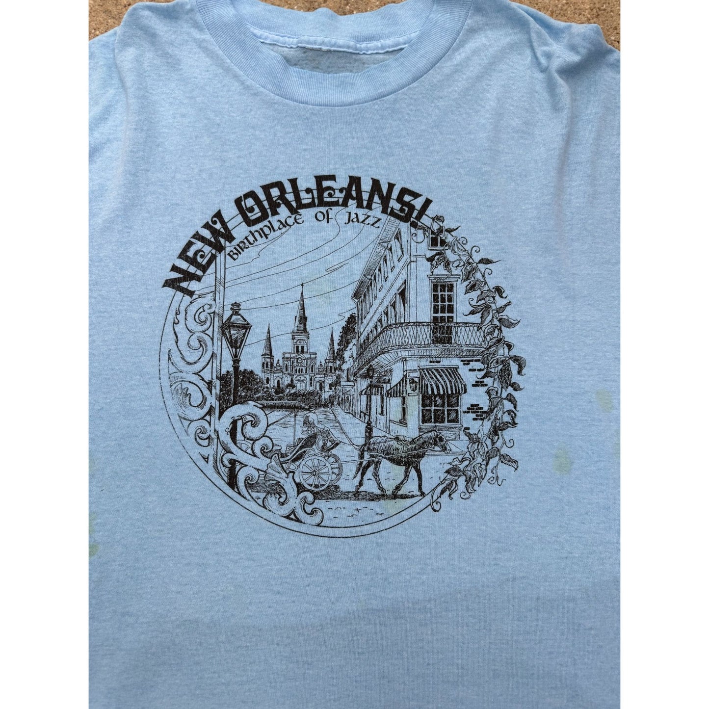 80's New Orleans Birthplace Of Jazz Single Stitch Graphic Tee T-Shirt