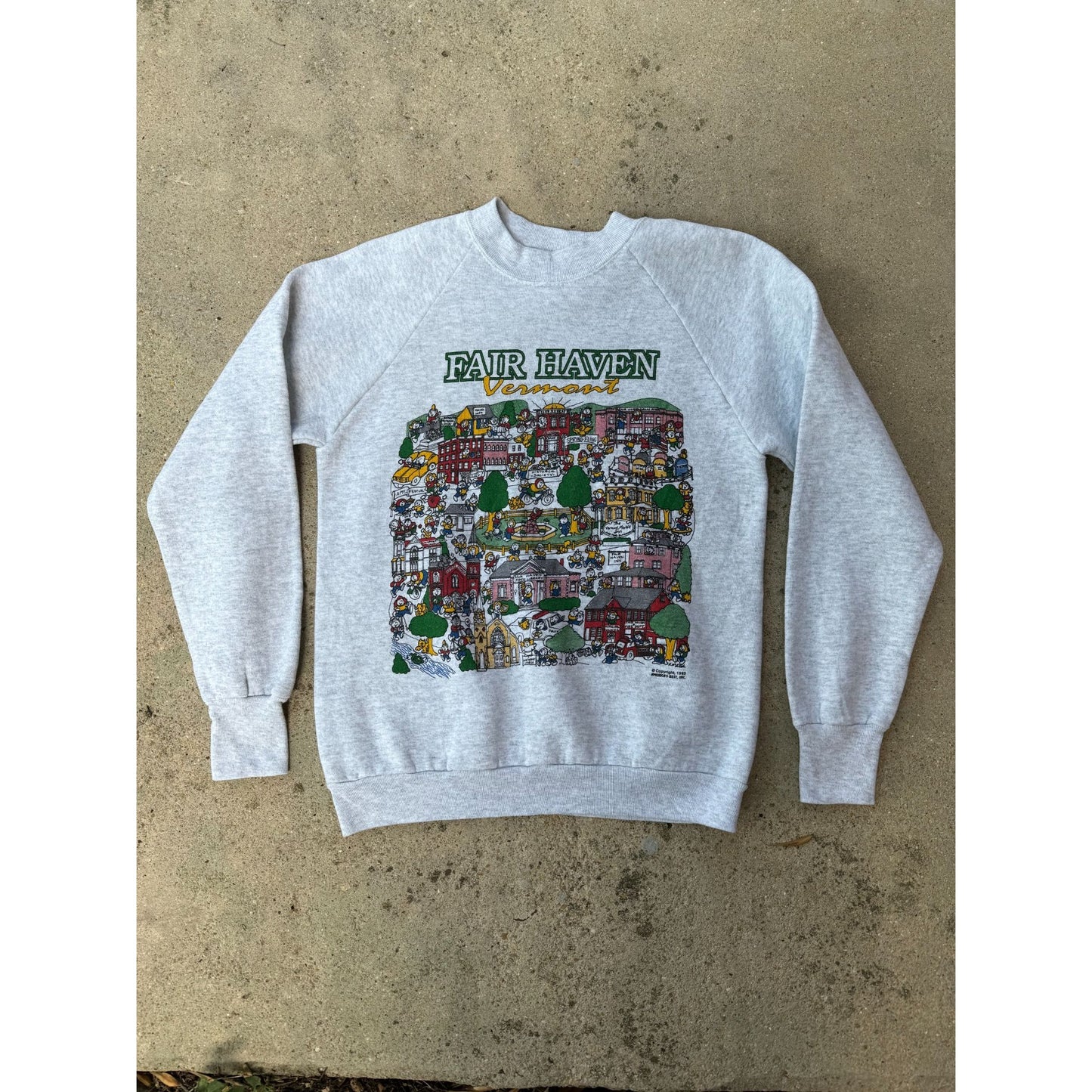 93' Fair Haven Vermont Graphic Crew Neck Sweatshirt Small