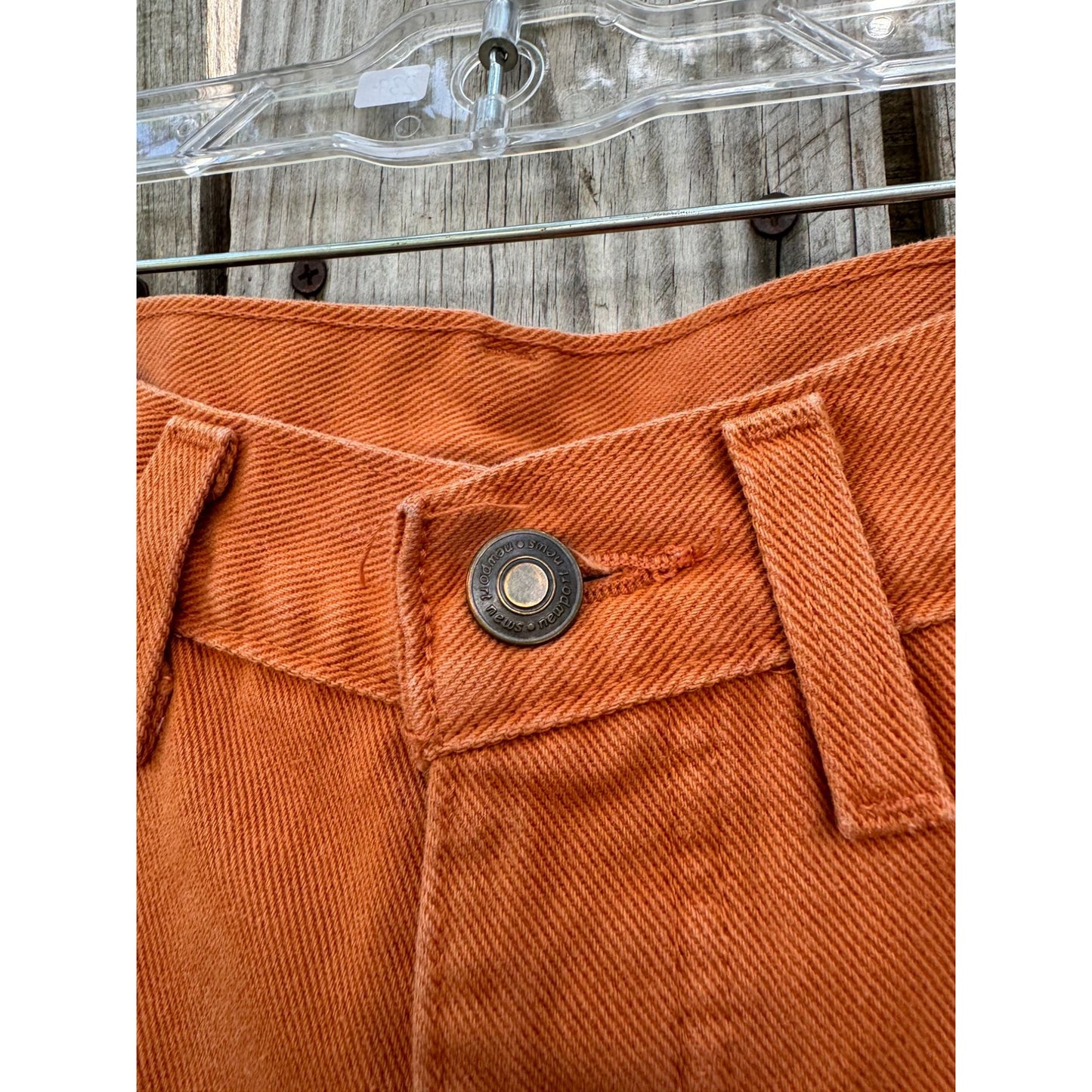 90's Newport News Jeanology Orange Denim Mom Jeans Waist 25"