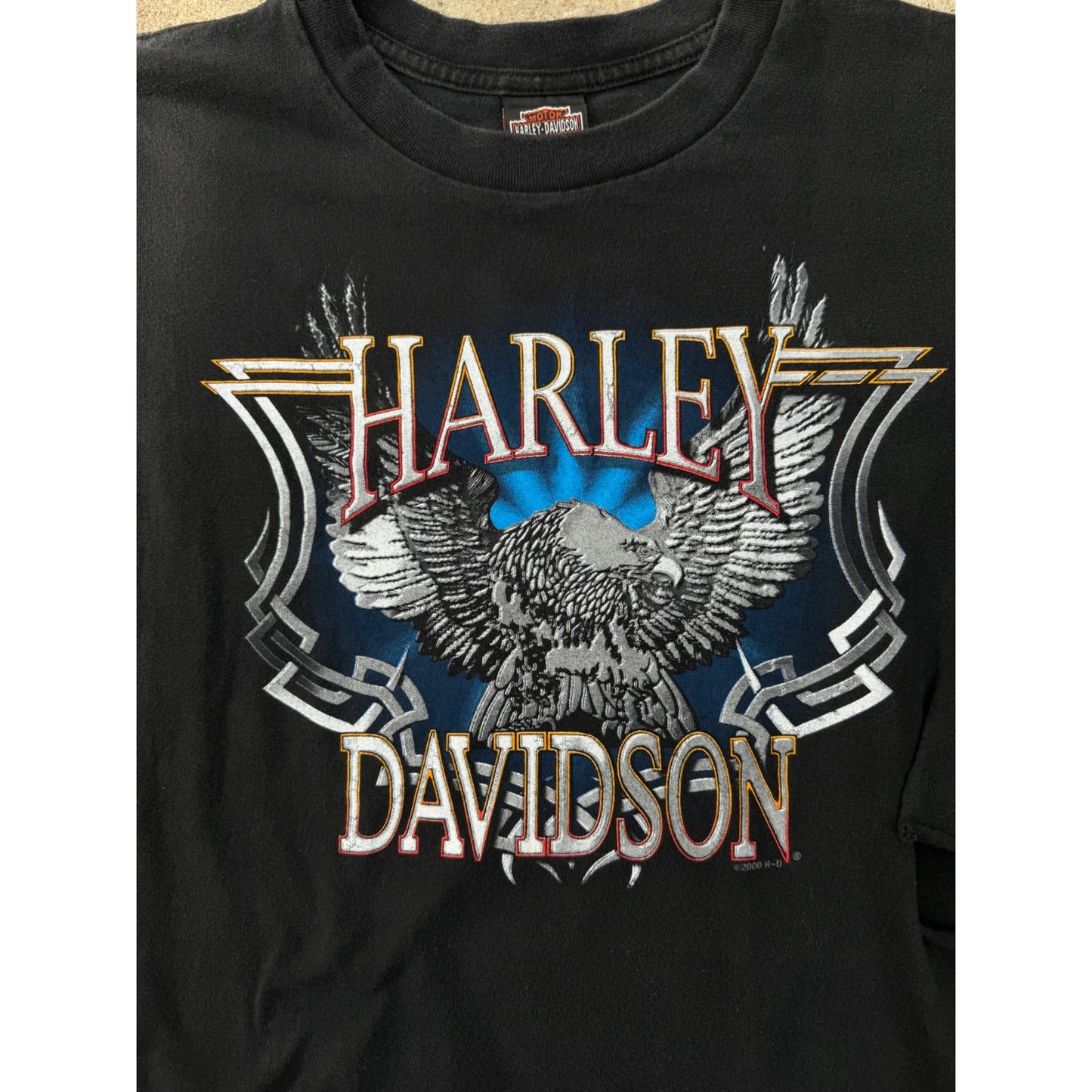 00' Harley Davidson Hempstead NY Eagle Graphic Motorcycle Tee T-Shirt M