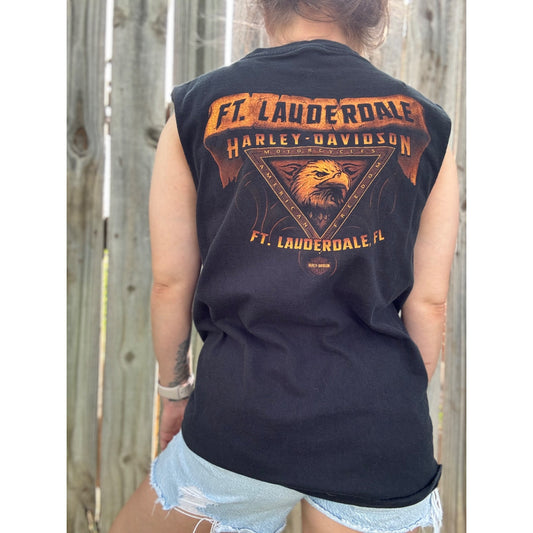 04' Harley Davidson Ft. Lauderdale Eagle Tank Tee T-Shirt M