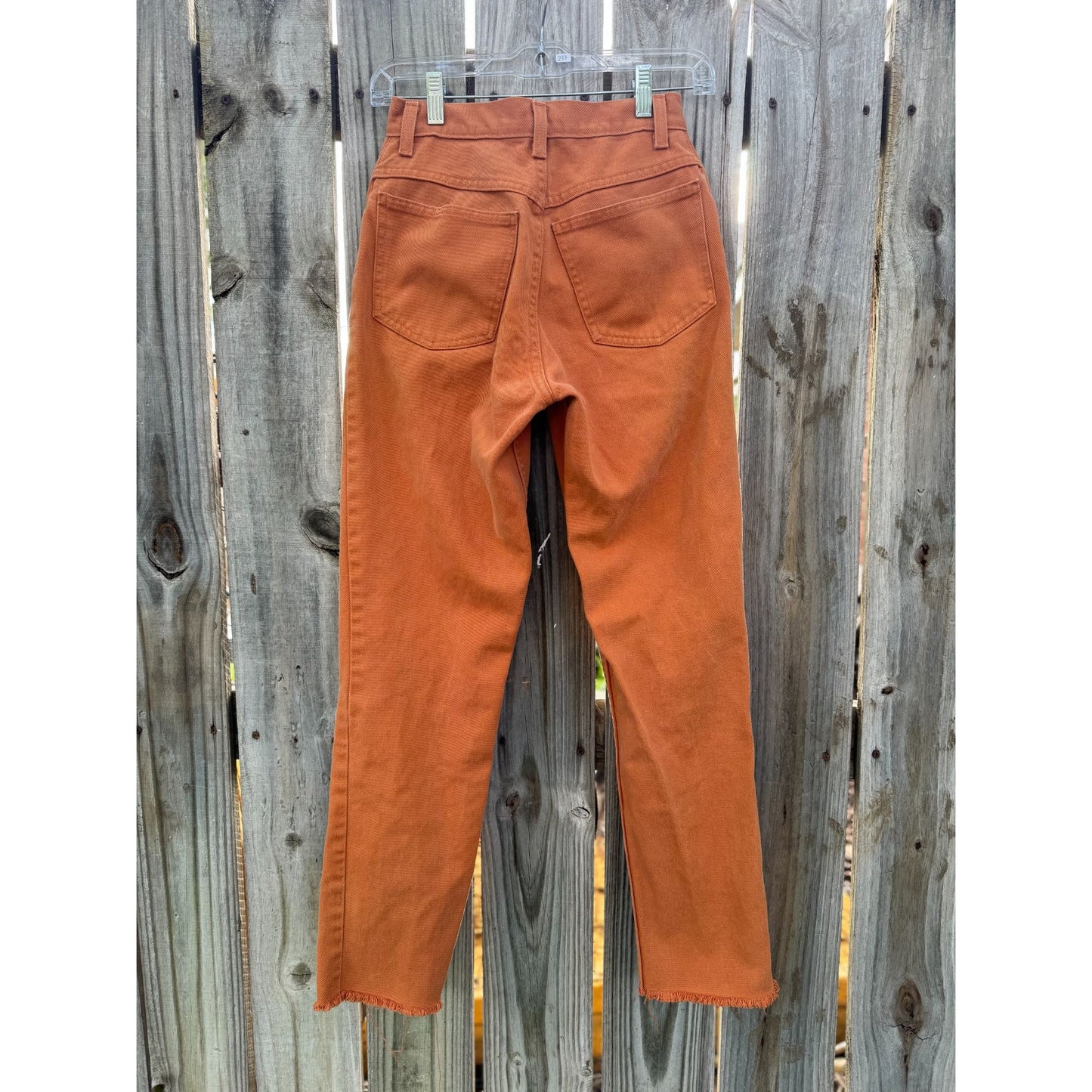 90's Newport News Jeanology Orange Denim Mom Jeans Waist 25"