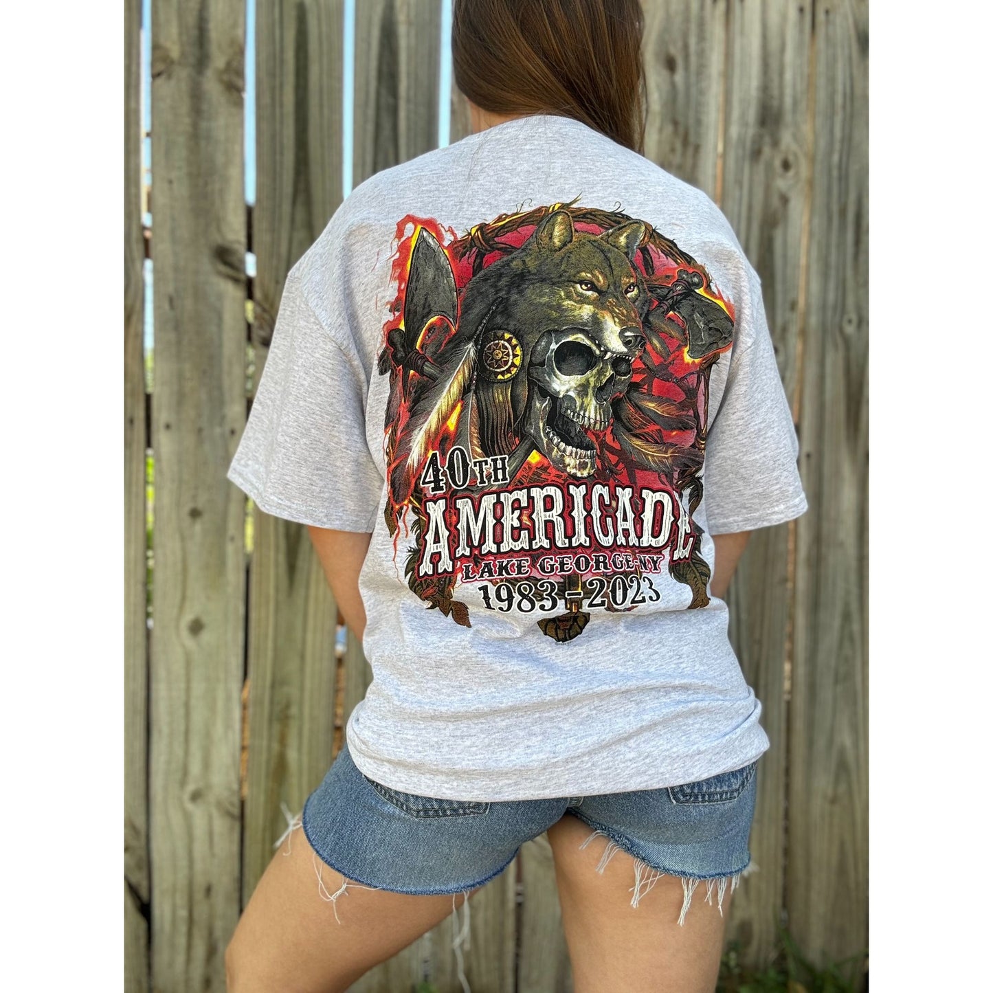 NEW 2023 Americade 40th Bike Rally Motorcycle Graphic Biker Tee Large