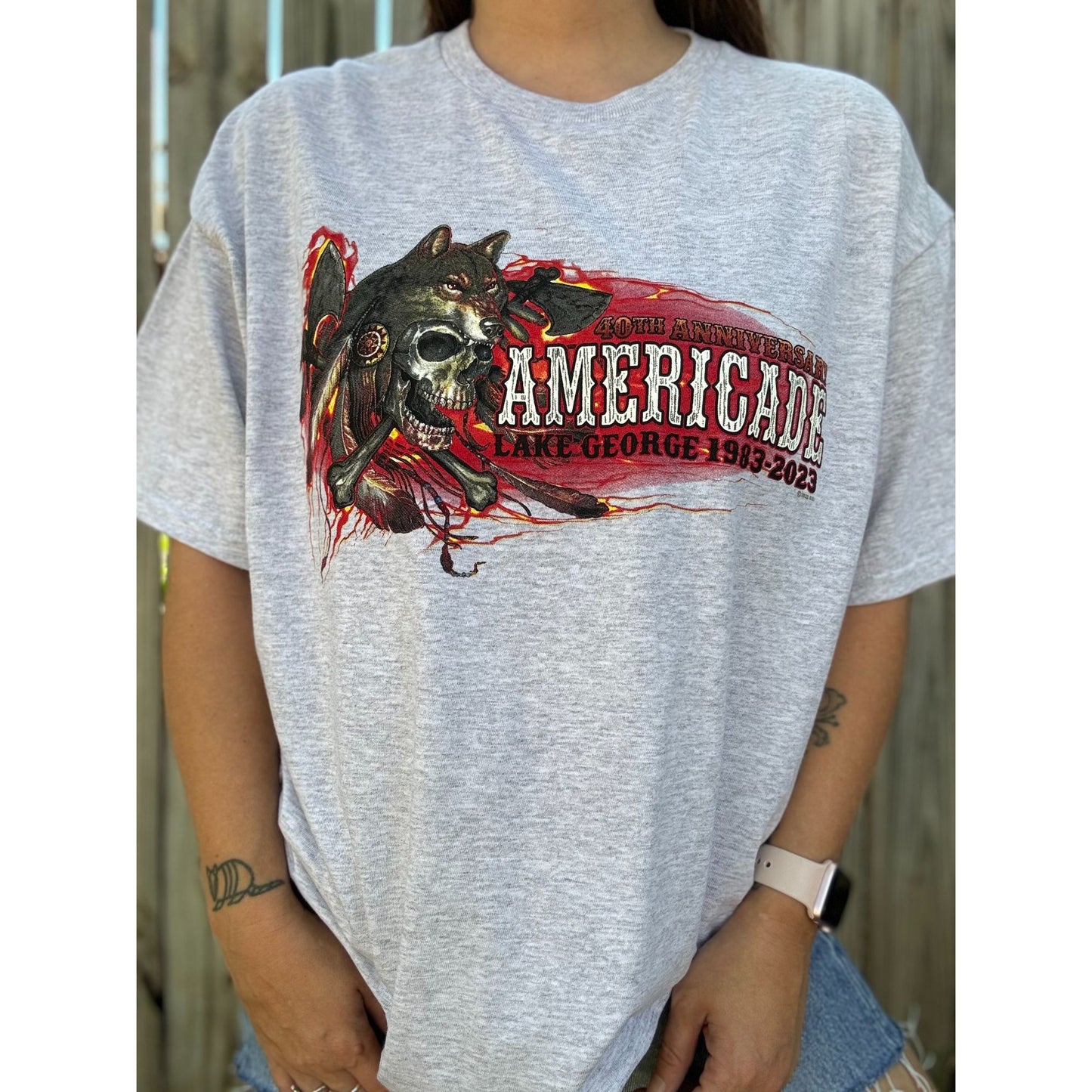 NEW 2023 Americade 40th Bike Rally Motorcycle Graphic Biker Tee Large