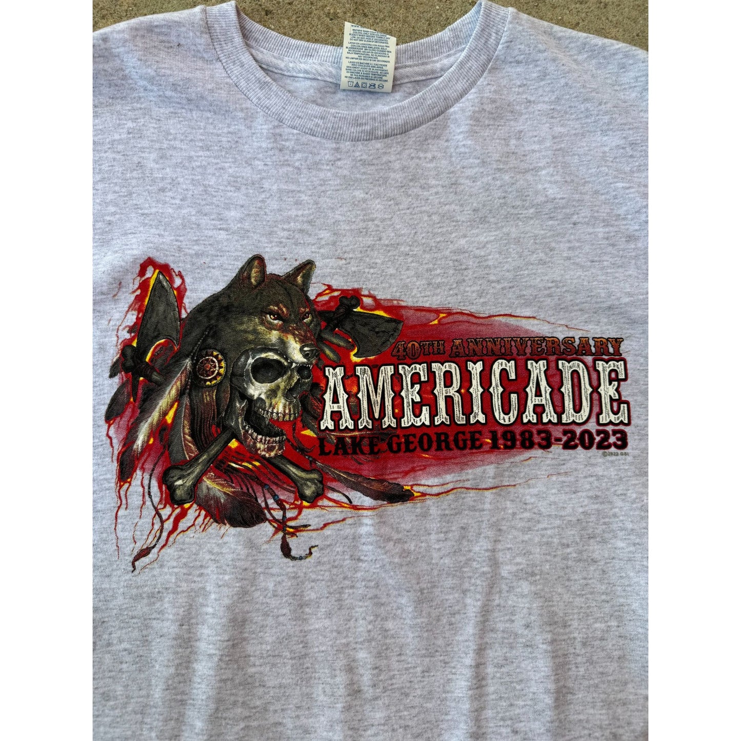 NEW 2023 Americade 40th Bike Rally Motorcycle Graphic Biker Tee Large