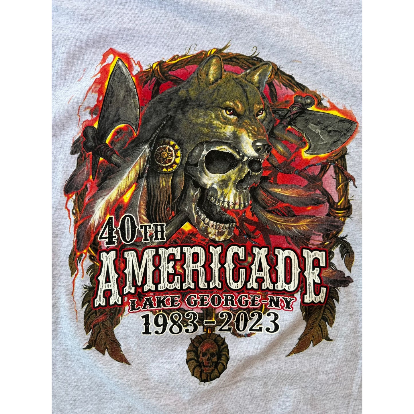 NEW 2023 Americade 40th Bike Rally Motorcycle Graphic Biker Tee Large