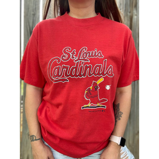 87' St. Louis Cardinals MLB Single Stitch Graphic Tee T-Shirt Large