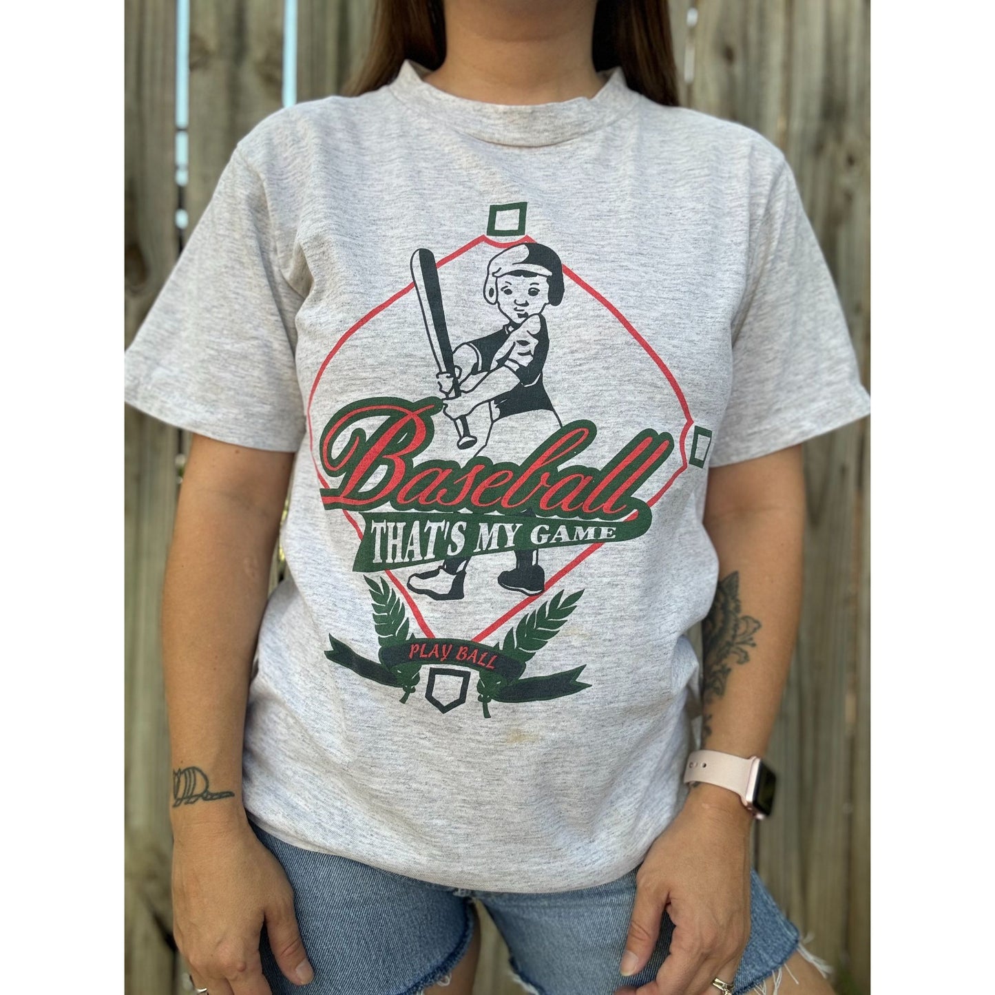 90's Baseball That's My Game Single Stitch Graphic Tee T-Shirt Small