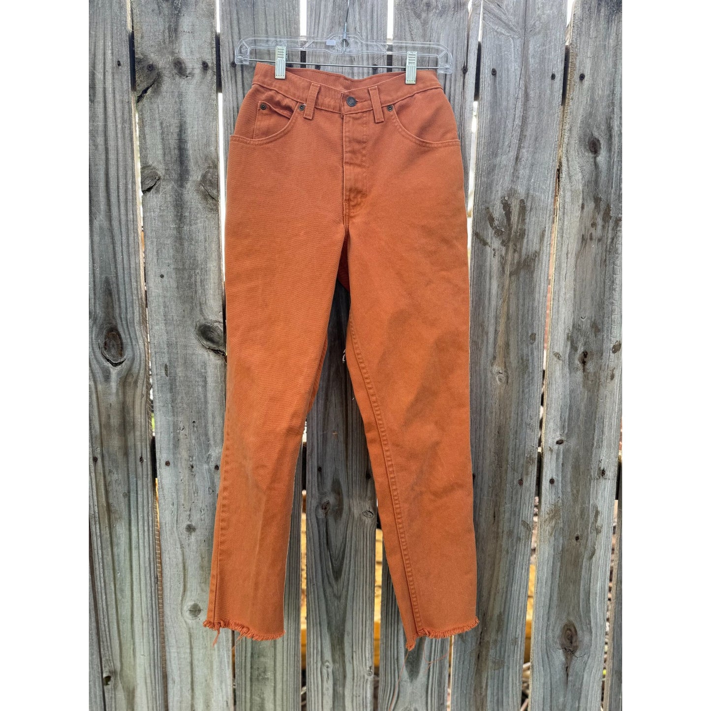 90's Newport News Jeanology Orange Denim Mom Jeans Waist 25"