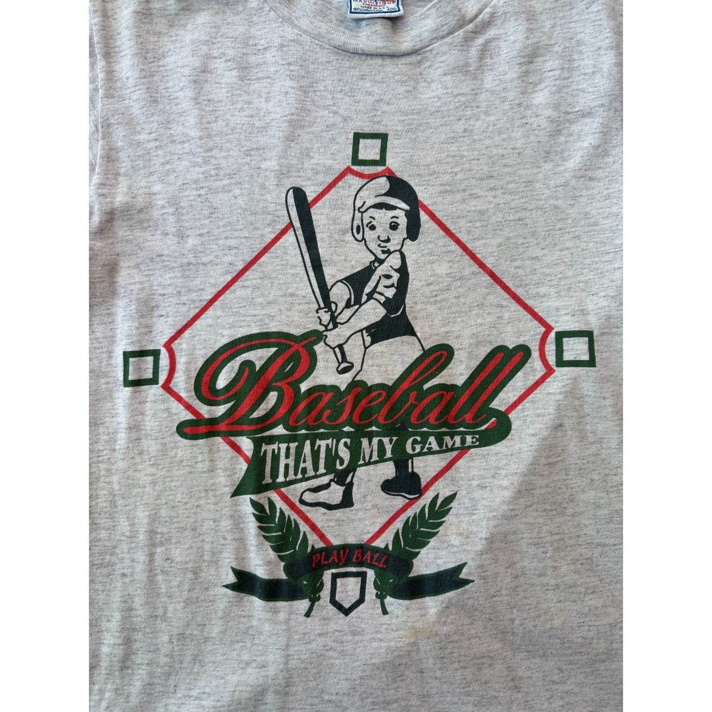 90's Baseball That's My Game Single Stitch Graphic Tee T-Shirt Small