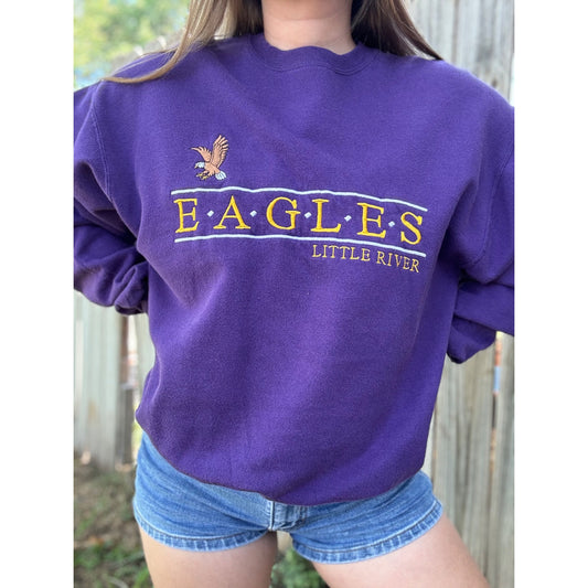 90's Eagles Little River Embroidered Graphic Sweatshirt Medium