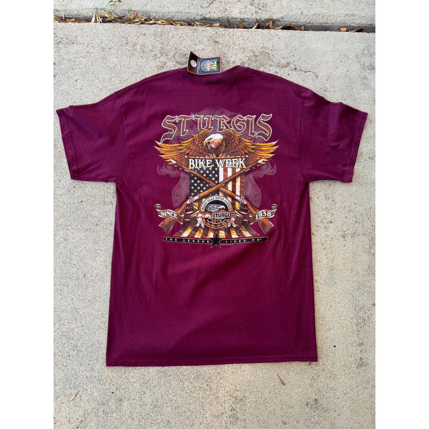 NWT 2019 Sturgis Bike Week Motorcycle Rally Eagle Graphic Tee Large