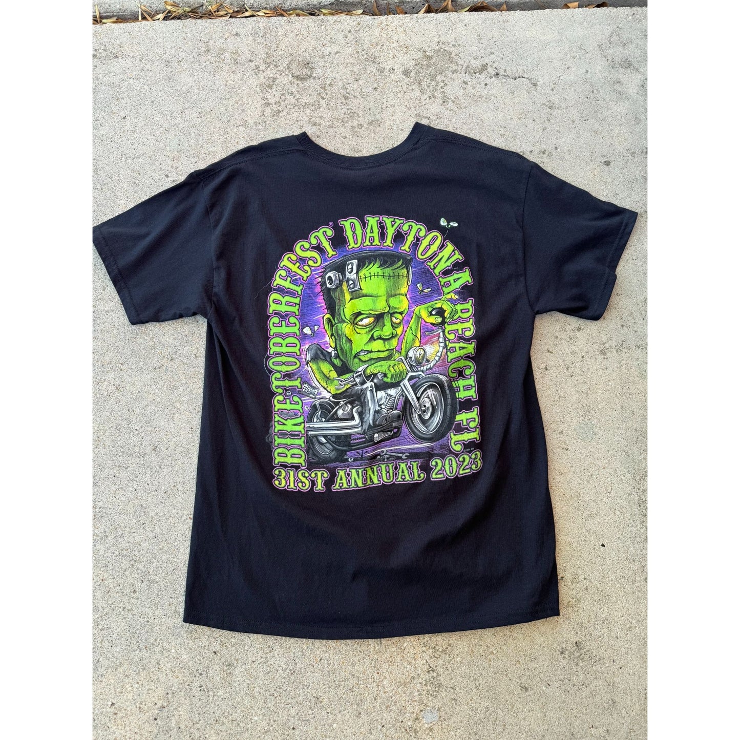 NEW 2013 Biketoberfest Daytona Beach Frankenstein Motorcycle Graphic Tee Large