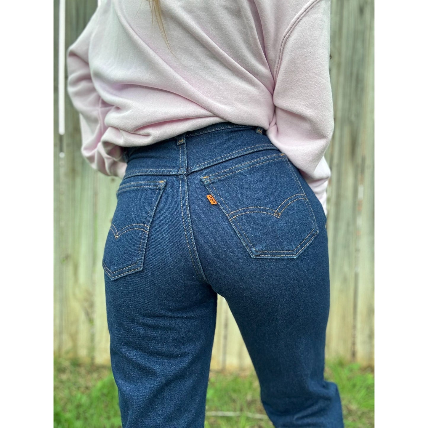 86' Levi's Juniors Dark Wash High Rise Denim Jeans 7