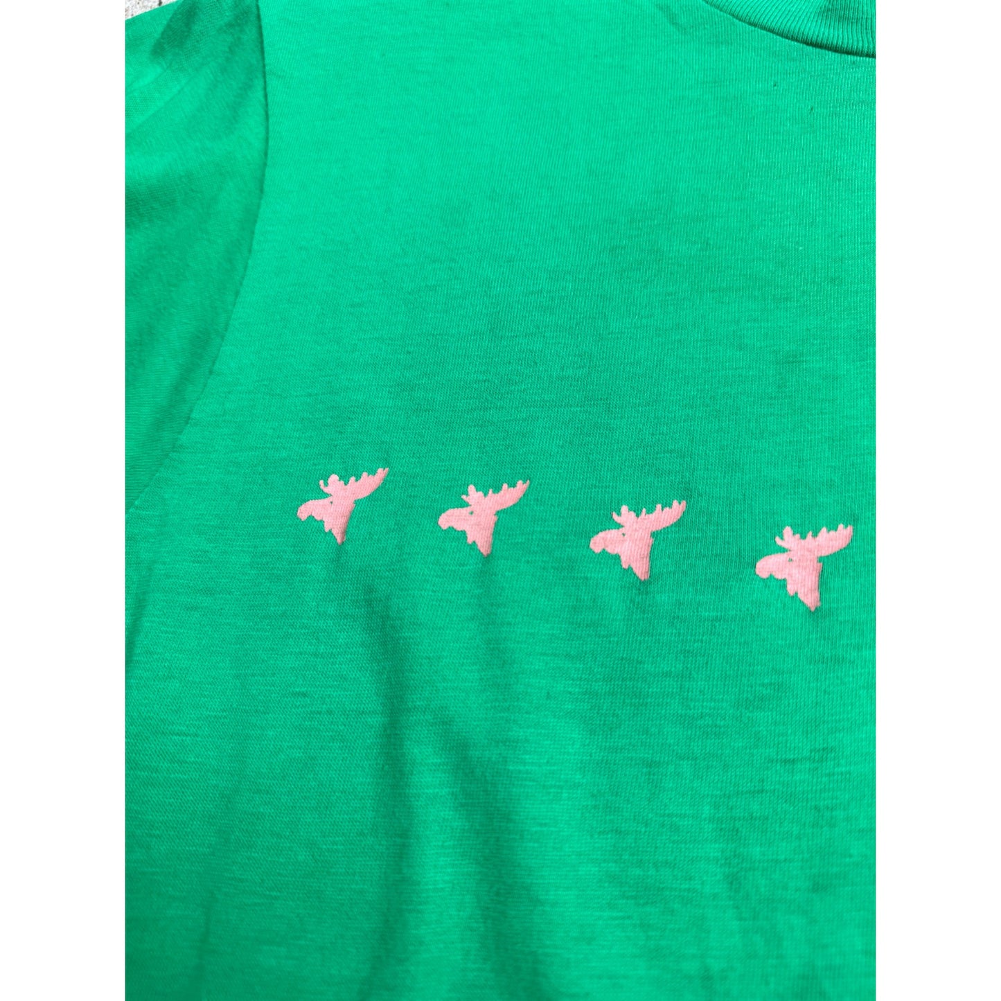 90's Moose Green Animal Single Stitch Graphic Tee T-Shirt Medium