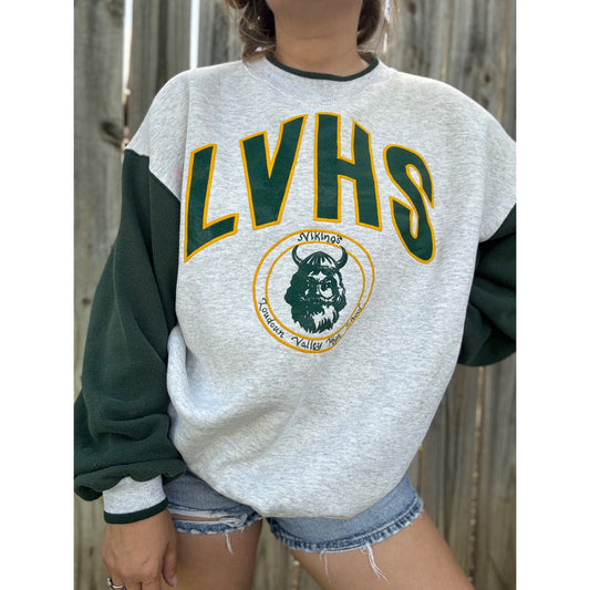 90's LVHS Vikings Graphic Crew Neck Sweatshirt XL