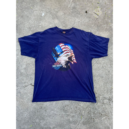 00' Bluegrass Harley Davidson American Bald Eagle Tee T-Shirt 2XL