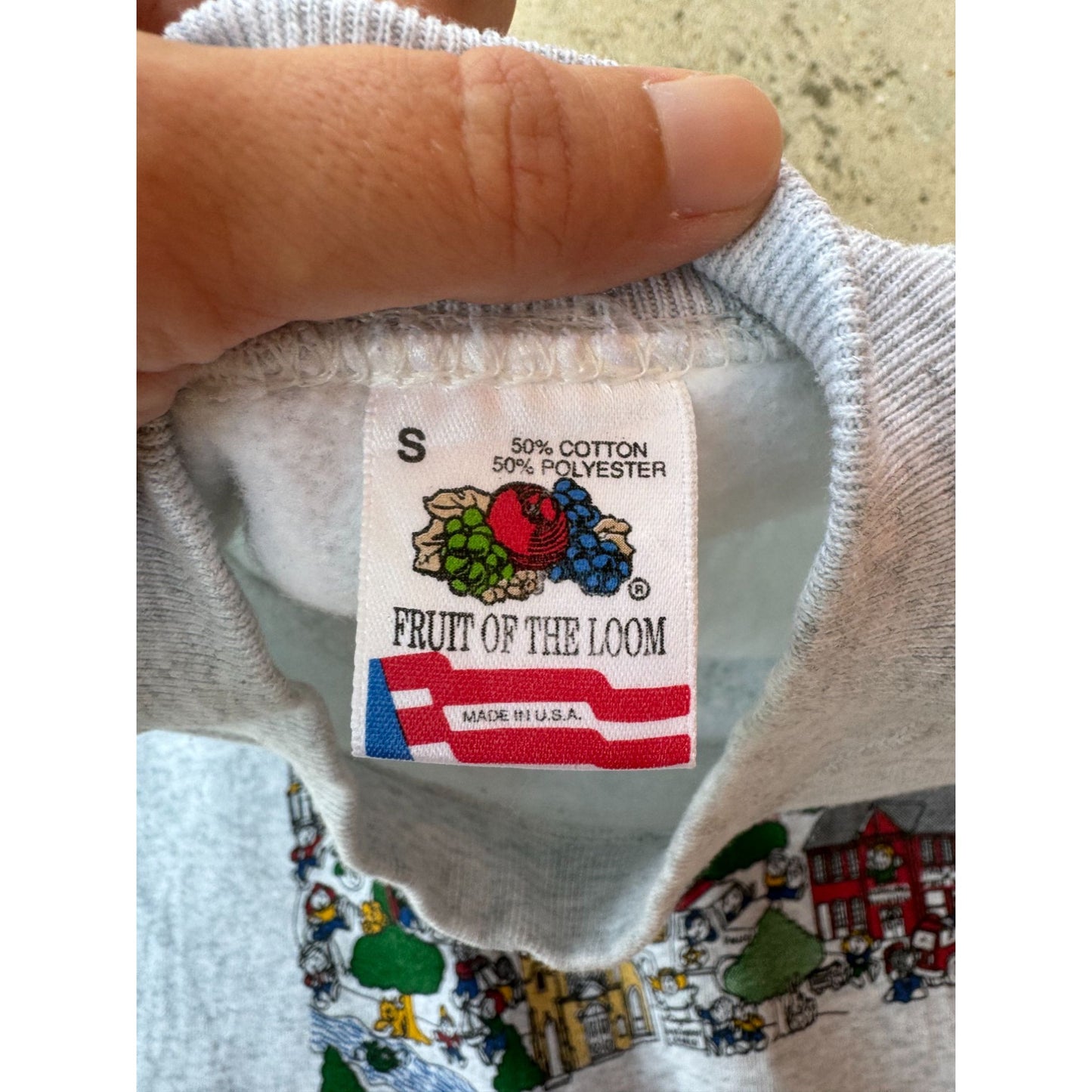 93' Fair Haven Vermont Graphic Crew Neck Sweatshirt Small