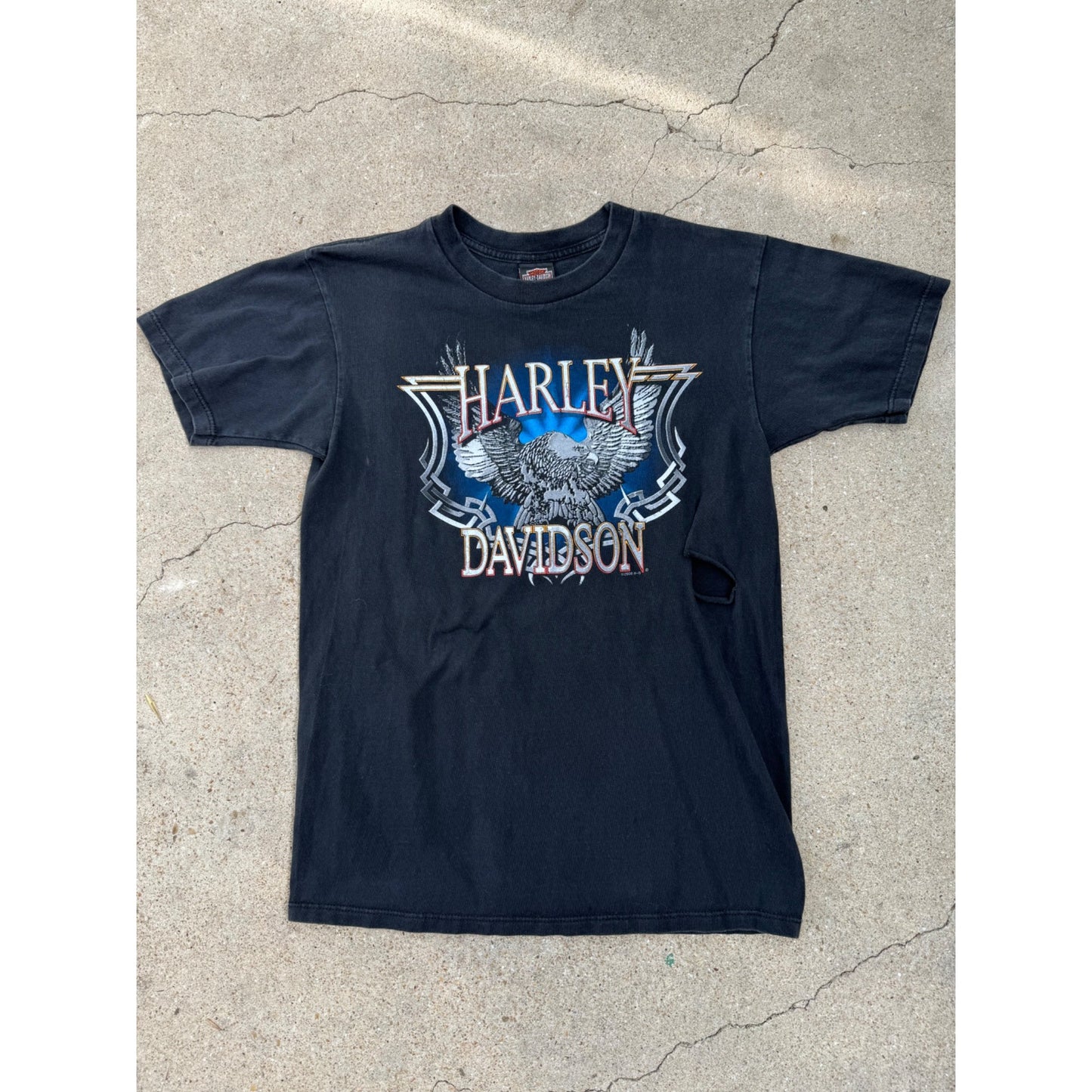 00' Harley Davidson Hempstead NY Eagle Graphic Motorcycle Tee T-Shirt M