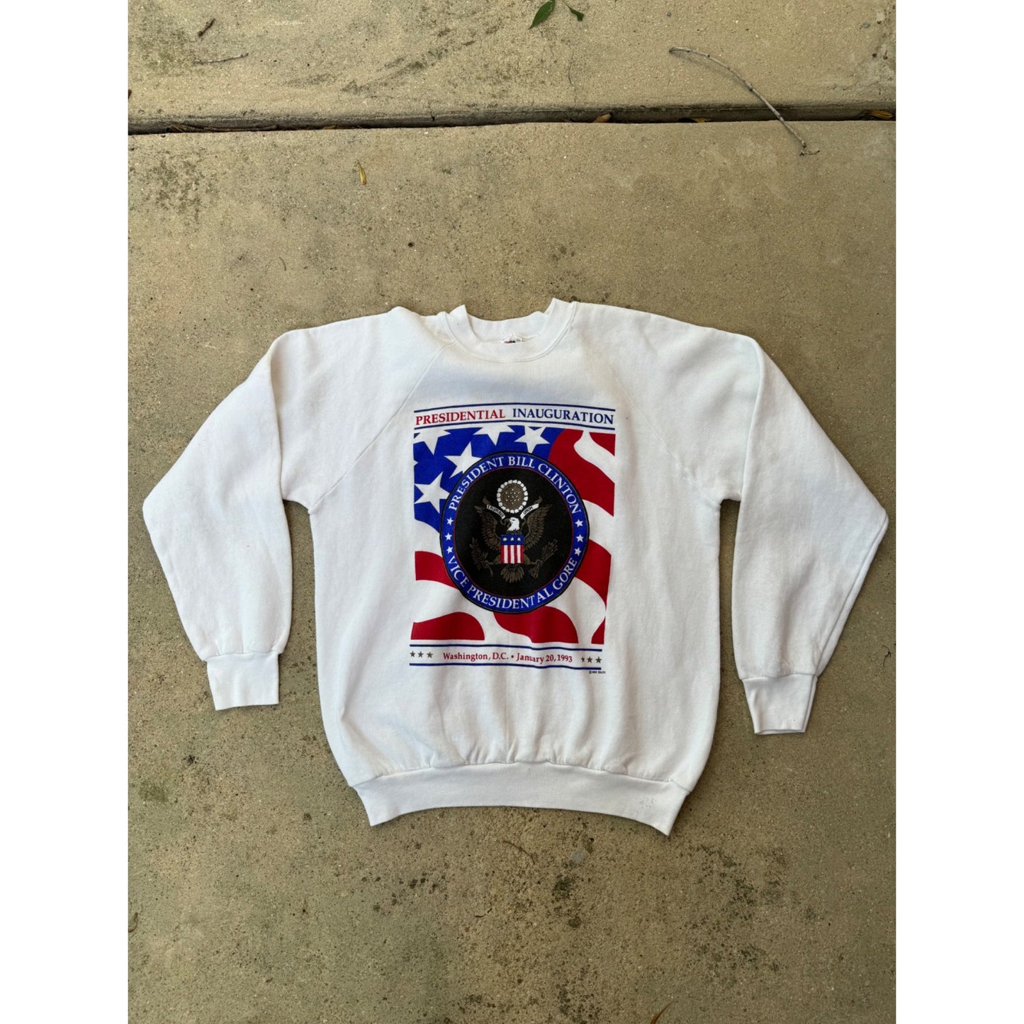 90's Presidential Inauguration Clinton Gore Graphic Sweatshirt Large