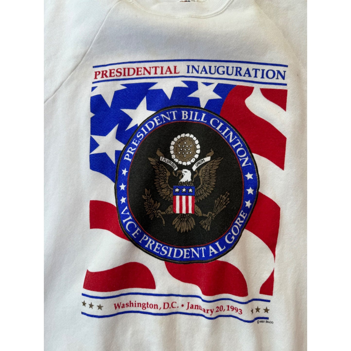 90's Presidential Inauguration Clinton Gore Graphic Sweatshirt Large