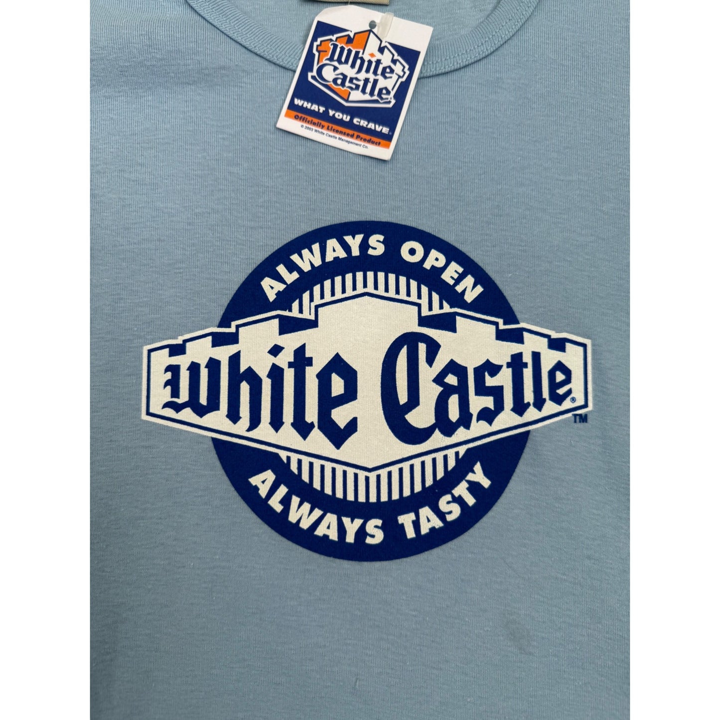 NEW DEADSTOCK 2003 White Castle Graphic Tee T-Shirt XL- Fits XS/S