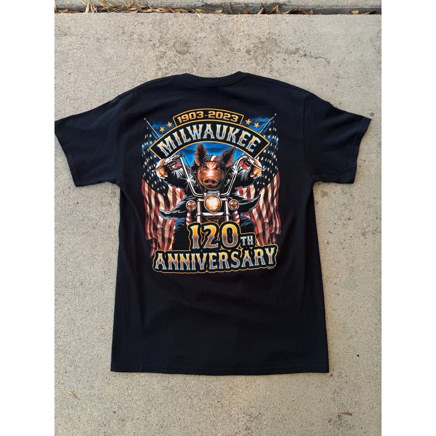 NEW 2013 Milwaukee Hogg 120th Anniversary Motorcycle Rally Graphic Tee Medium