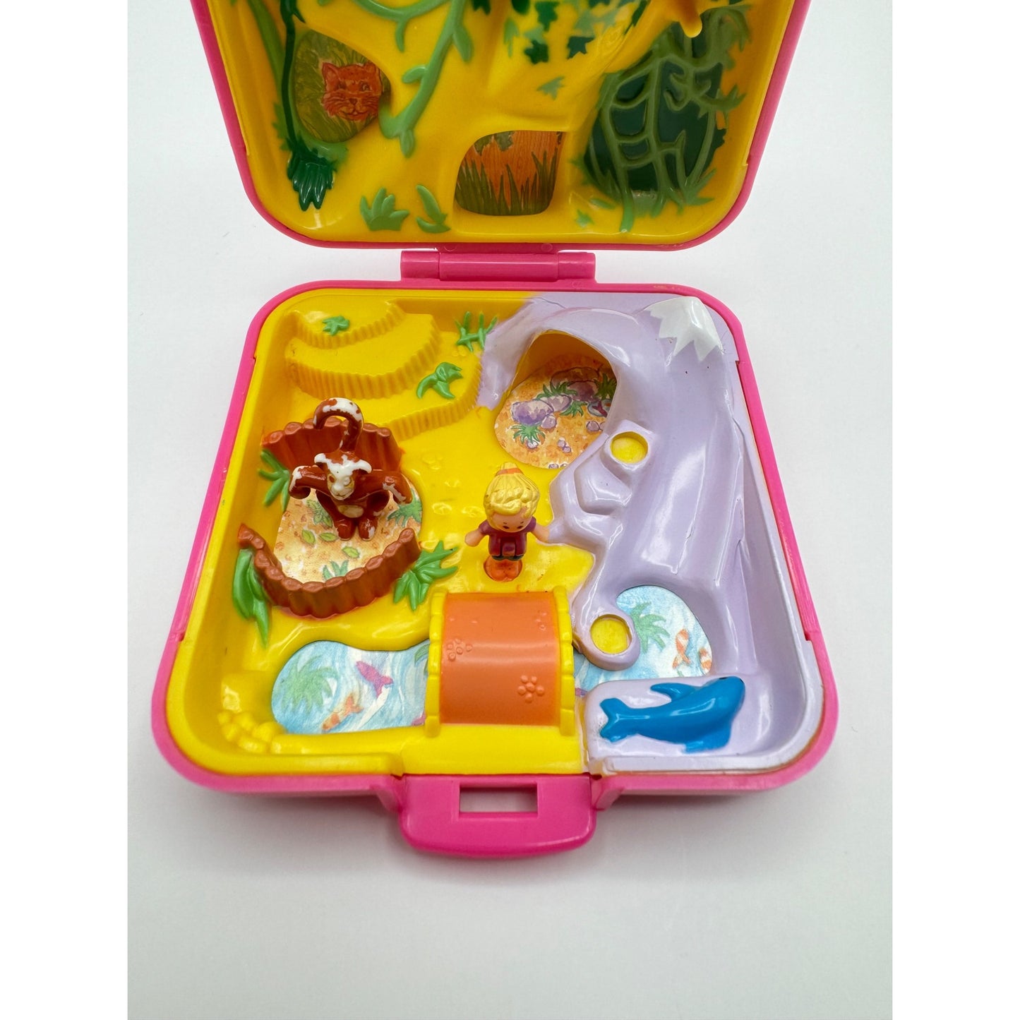 1989 Polly Pocket Wild Zoo World w/ 2 Figures